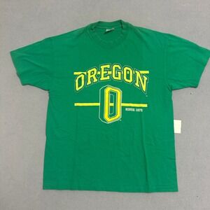 Vintage Oregon Ducks Green T Shirt Mens XLarge Hanes Heavyweight Football